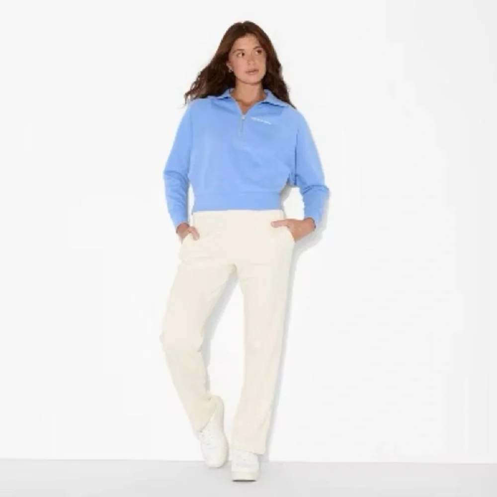 NWT Women’s Wild Fable Polo Collar Pullover Sweatshirt Sz S “Love Sports” - Picture 2 of 6